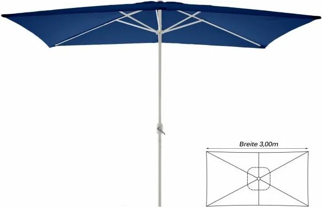 Parasol ogrodowy prostokątny niebieski 2 x 3 m