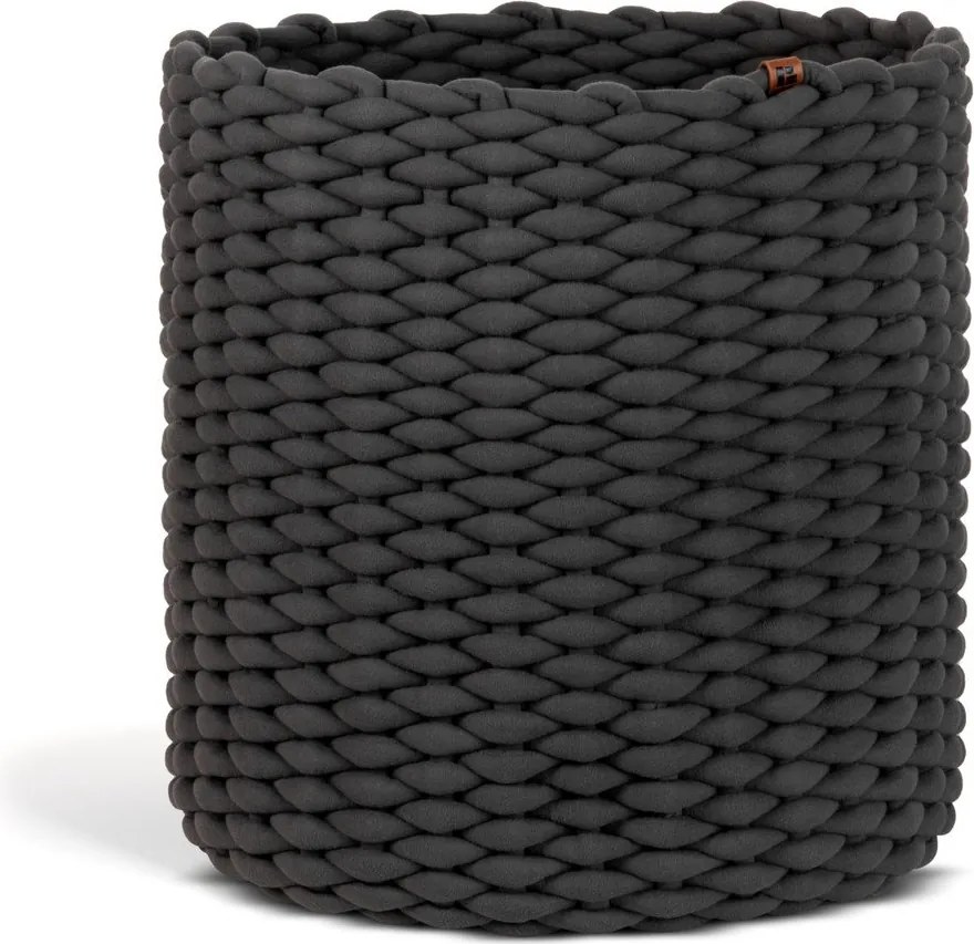 Tekstylny koszyk ø 40x40 cm Peach Skin Round XL – Bigso