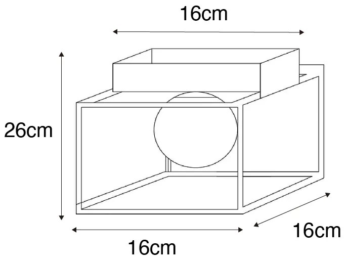 Designerska lampa sufitowa złota z białym szkłem - Aniek