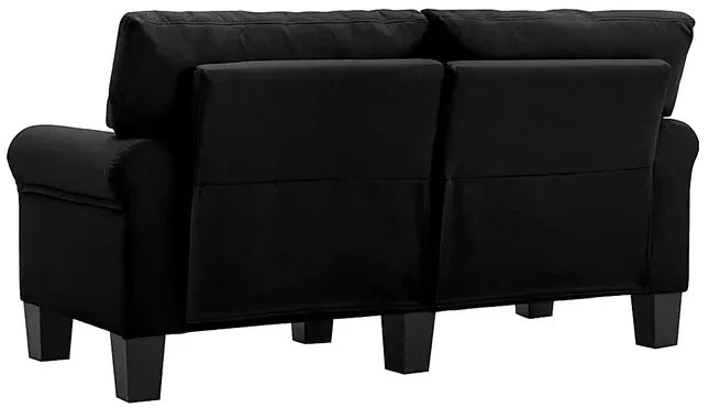 Luksusowa dwuosobowa sofa czarna - Alaia 2X