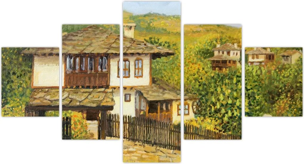 Obraz - Domki letniskowe w lecie (125x70 cm)