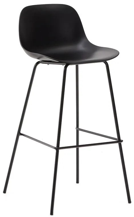 Czarny hoker (wysokość siedziska 74 cm) Altea – Kave Home