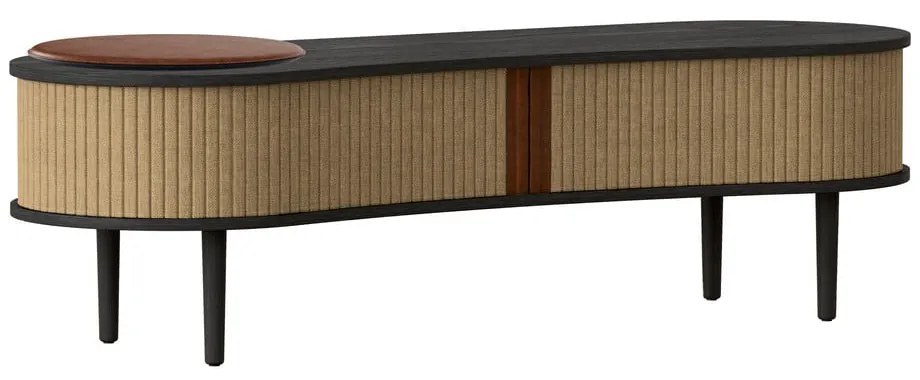 Brązowa szafka pod TV w dekorze dębu 140x40 cm Audacious – UMAGE