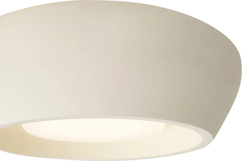 Nowoczesna okrągła beżowa lampa sufitowa - Concerto