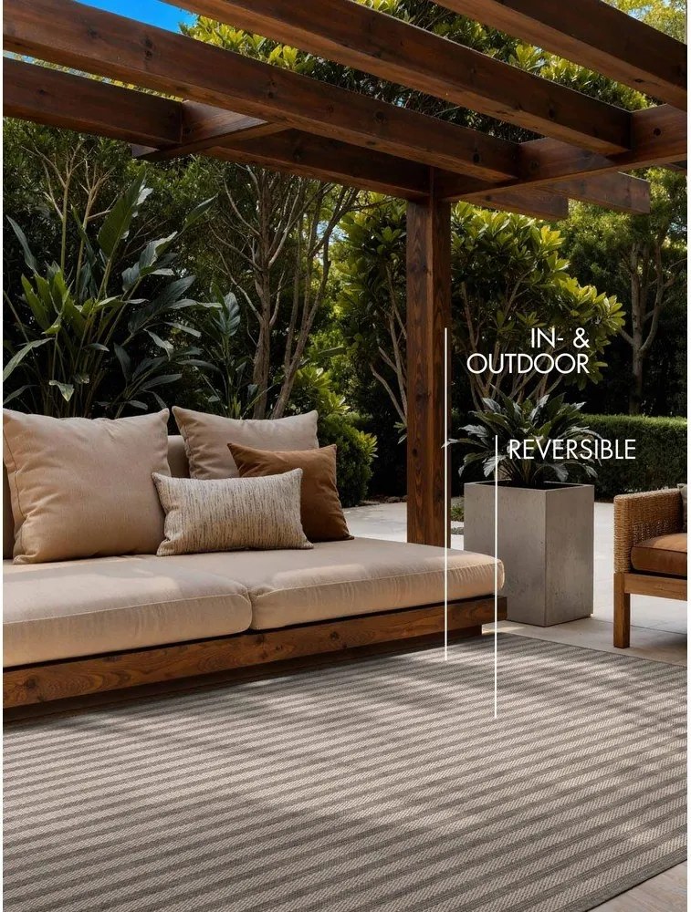 Szary/kremowy dywan odpowiedni na zewnątrz 160x230 cm Haringey Linley – Ted Baker