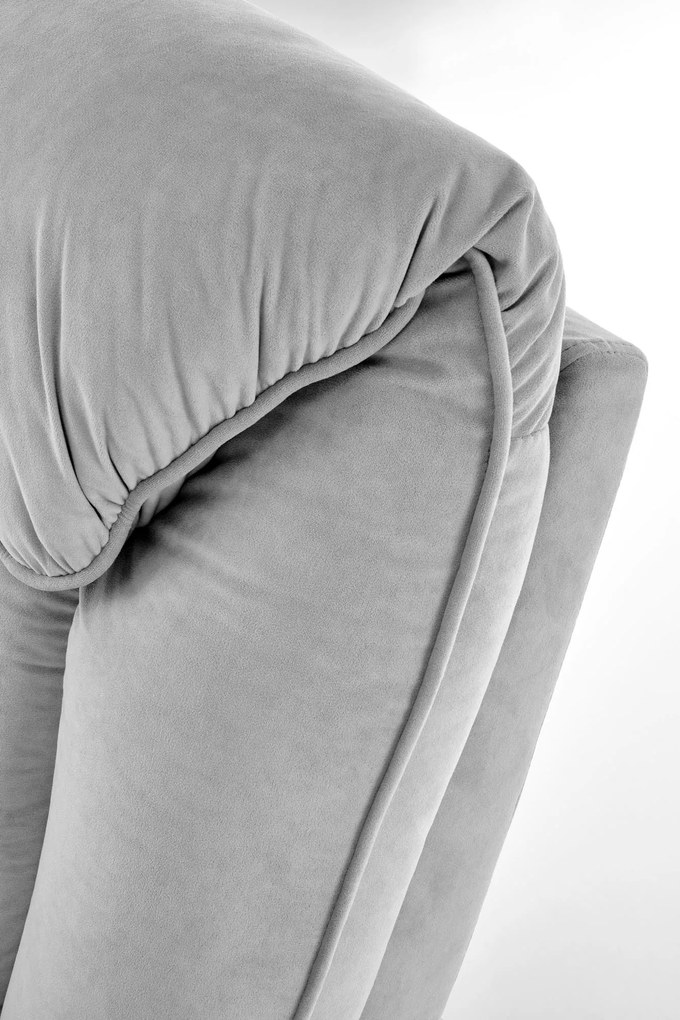 Fotel wypoczynkowy, elektryczny rozkładany, pionizacja popielaty HORTON