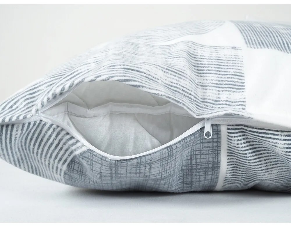 B.E.S. Petrovice Flanelowa pościel Nordic Grey,140 x 200 cm, 70 x 90 cm