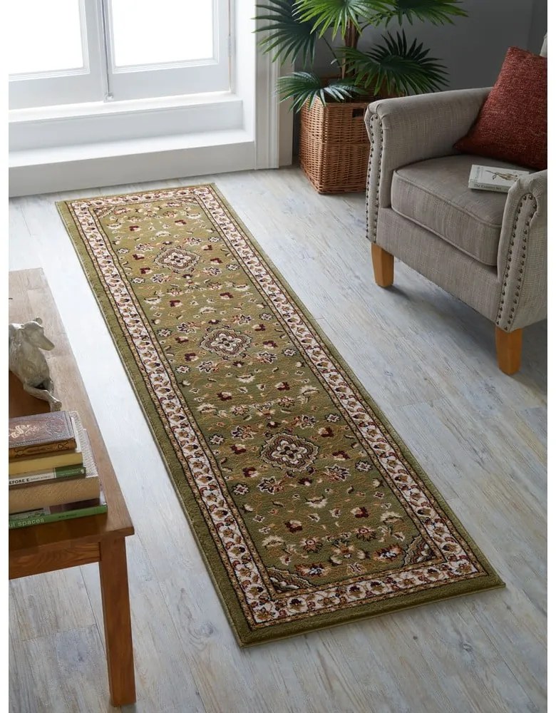 Zielony chodnik 66x300 cm Sherborne – Flair Rugs