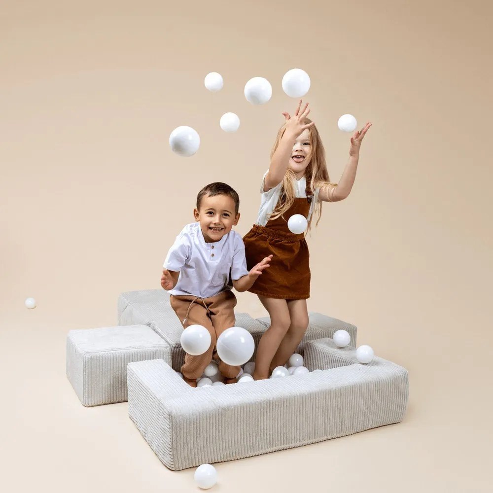 Turkusowy sztruksowy piankowy plac zabaw 6 szt. wysokość 40 cm 100x35 cm Montessori – Meowbaby