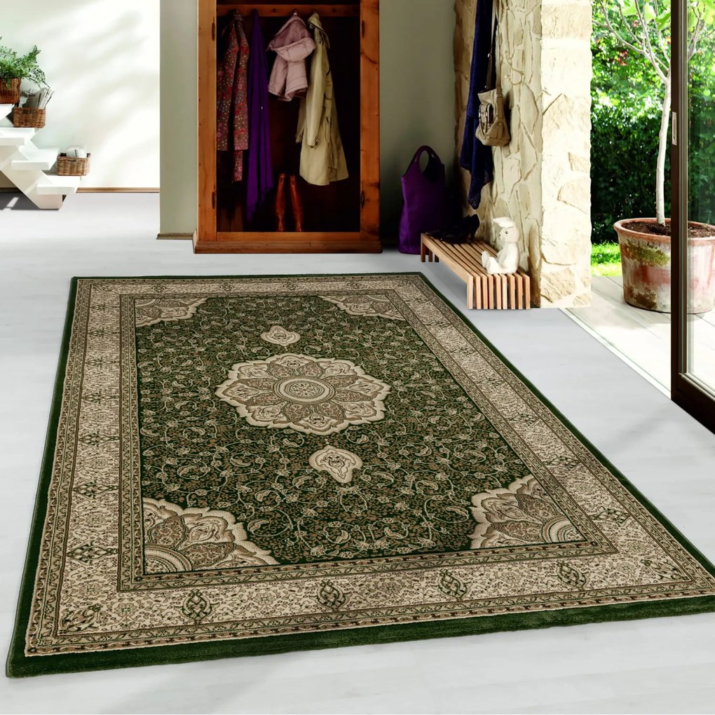 Dywan klasyczny Kashmir rozeta zielony 120 cm x 170 cm