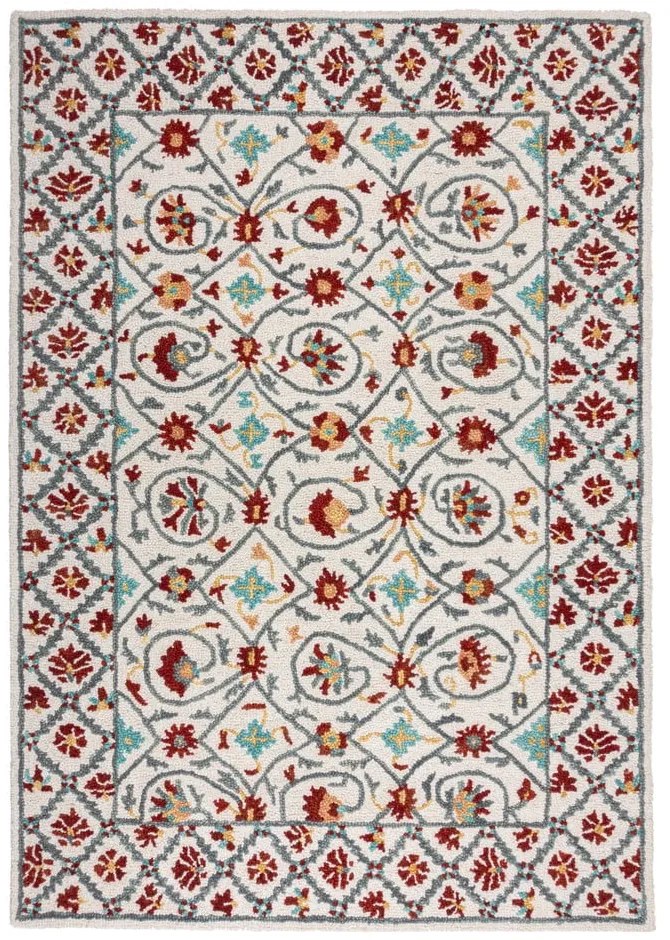 Czerwono-niebieski wełniany dywan tkany ręcznie 120x170 cm Iris Traditional – Flair Rugs