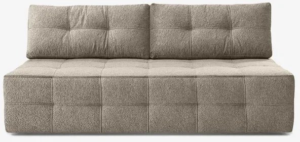 Sofa z Funkcją Spania MORANA Kremowa Boucle Nowoczesna
