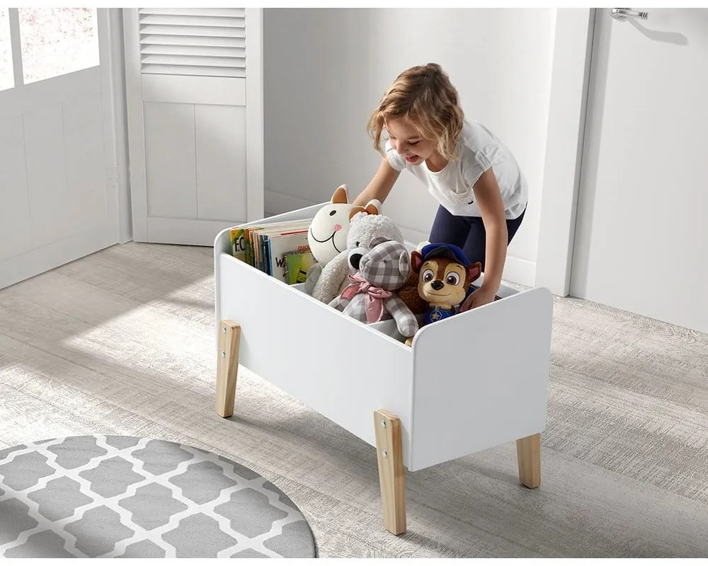 Biały pojemnik dziecięcy 80x39x48 cm Kiddy – Vipack