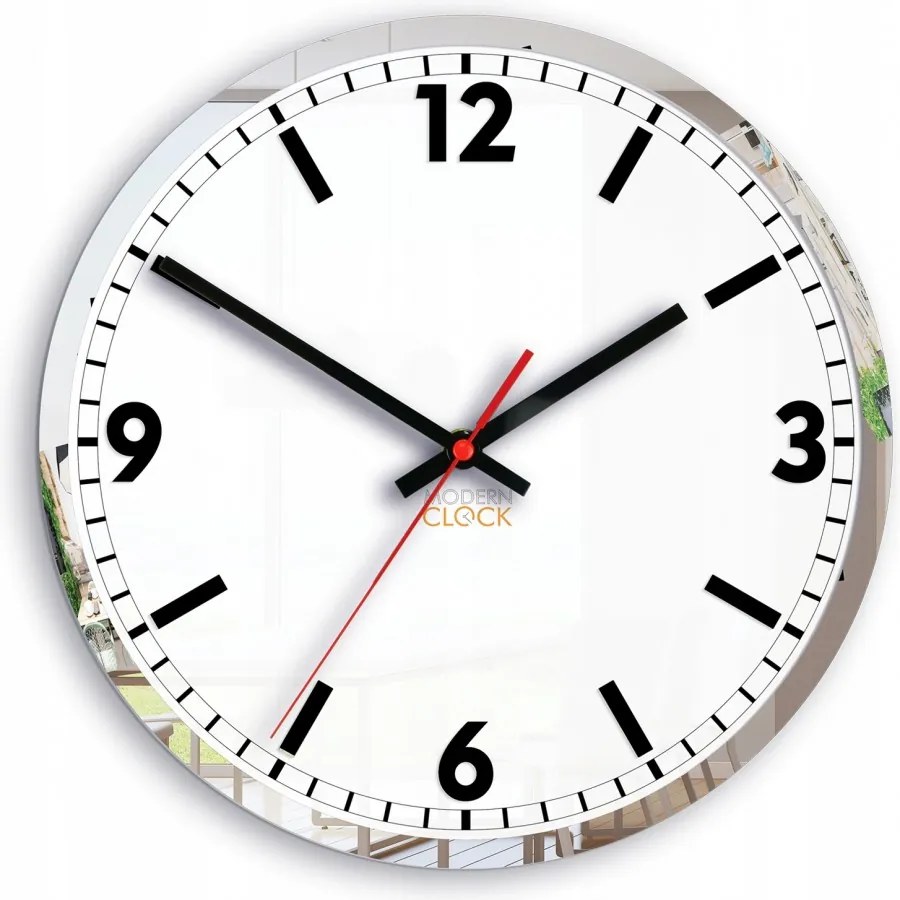 Zegar ścienny okrągły cichy nowoczesny akrylowy na ścianę duże cyfry loft