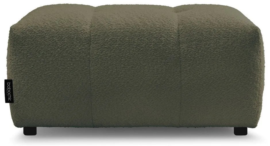 Podnóżek z materiału bouclé w kolorze khaki Roxelane – Bobochic Paris