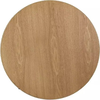 Stolik kawowy Corbi 80 cm do salonu - dąb / czarny mat