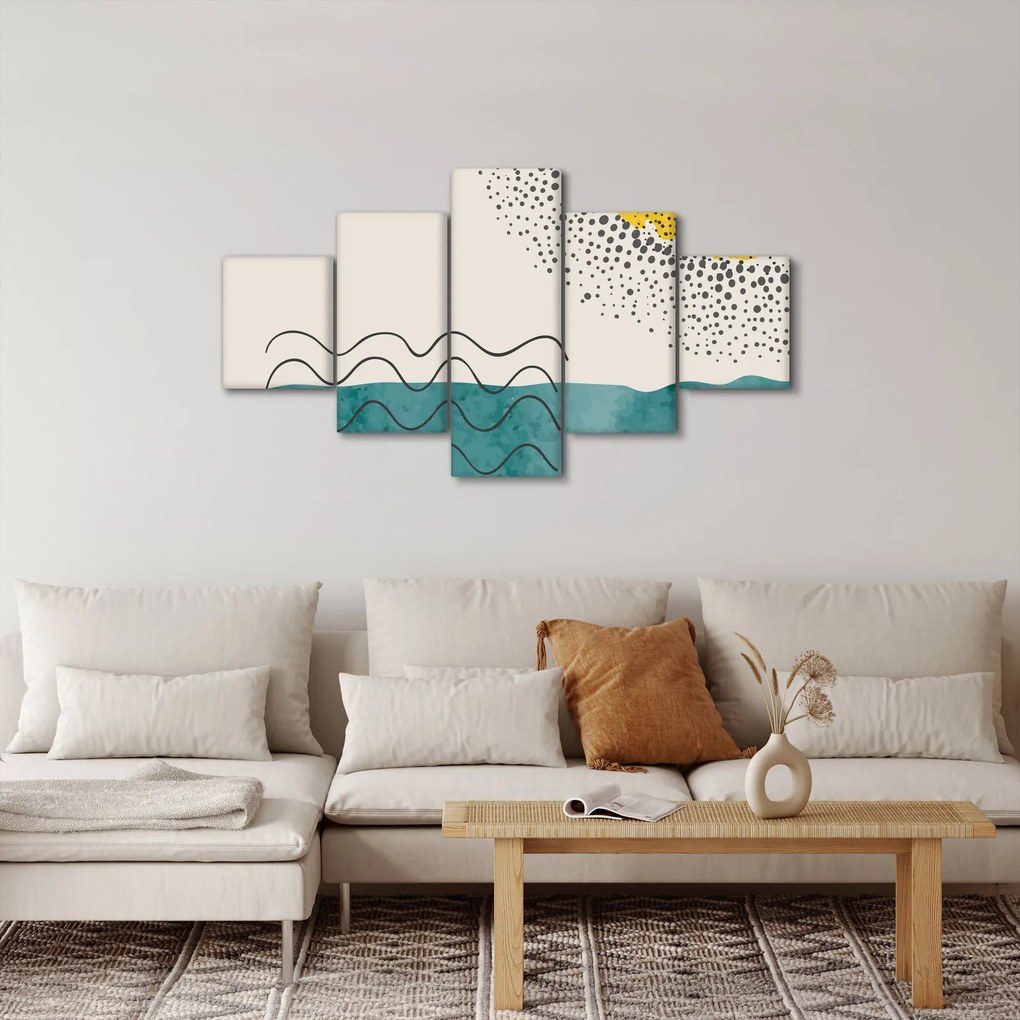 Obraz - Abstrakcyjny obraz plaży N⁰1 (125x70 cm)