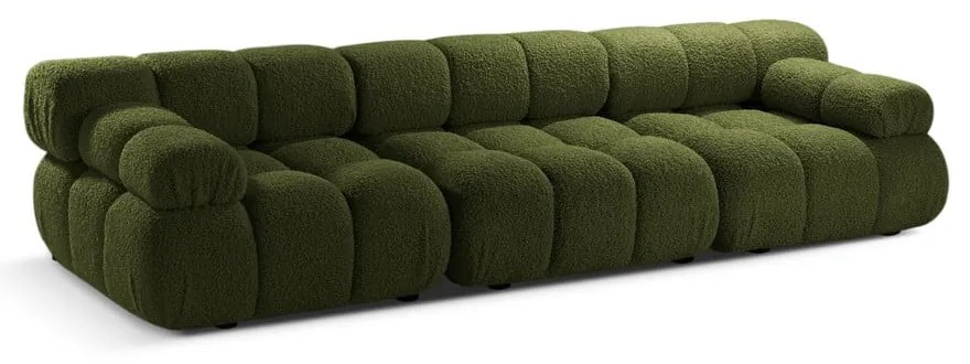 Zielona sofa modułowa z materiału bouclé 282 cm Bellis – Micadoni Home