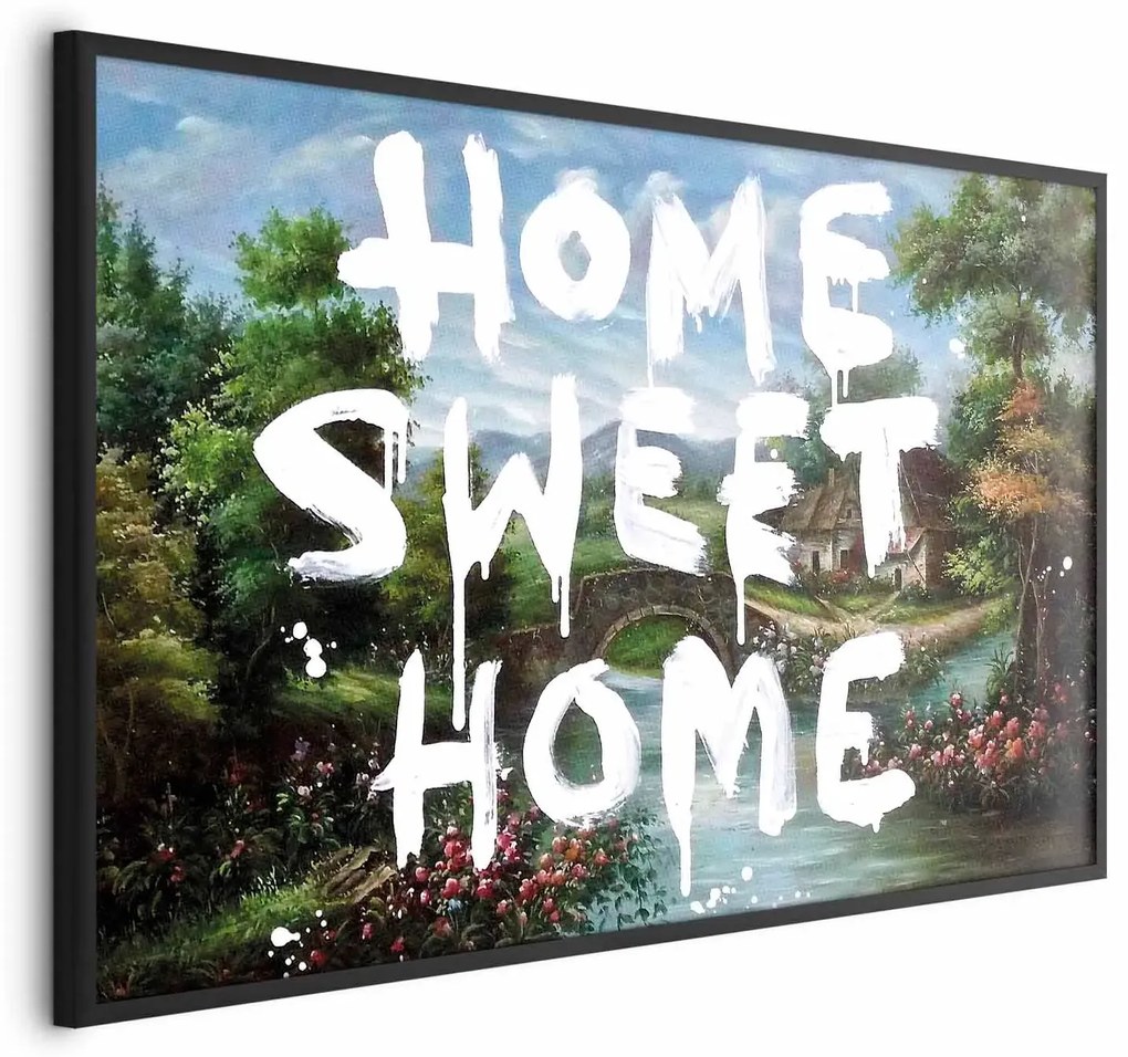 Plakat Wymarzony dom 60x40 cm z ramą czarną bez marginesu ARTGEIST B