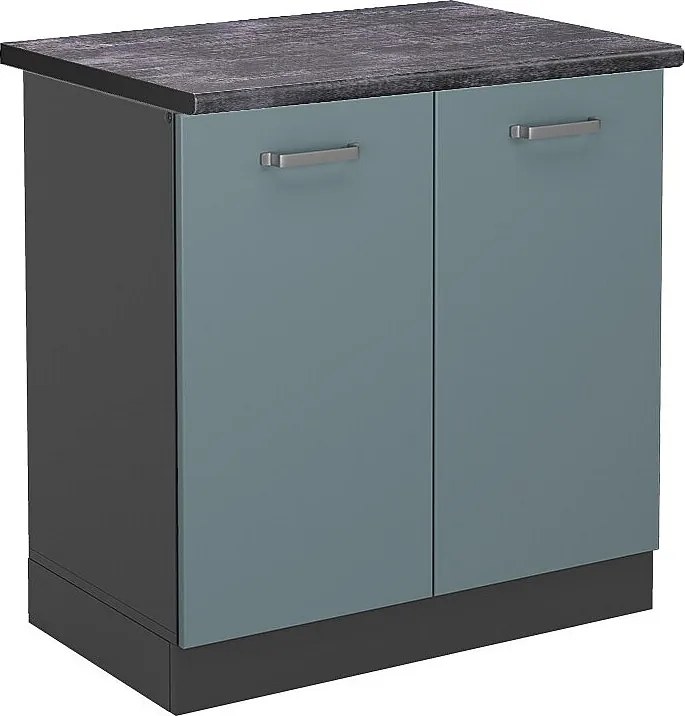 Szafka pod zlew niebiesko-szary 80x60x81.6 r-line