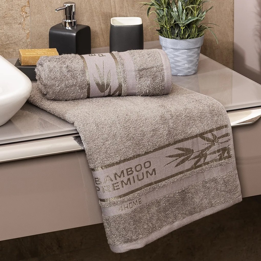 4Home Bamboo Premium ręcznik szary, 50 x 100 cm, 2 szt.