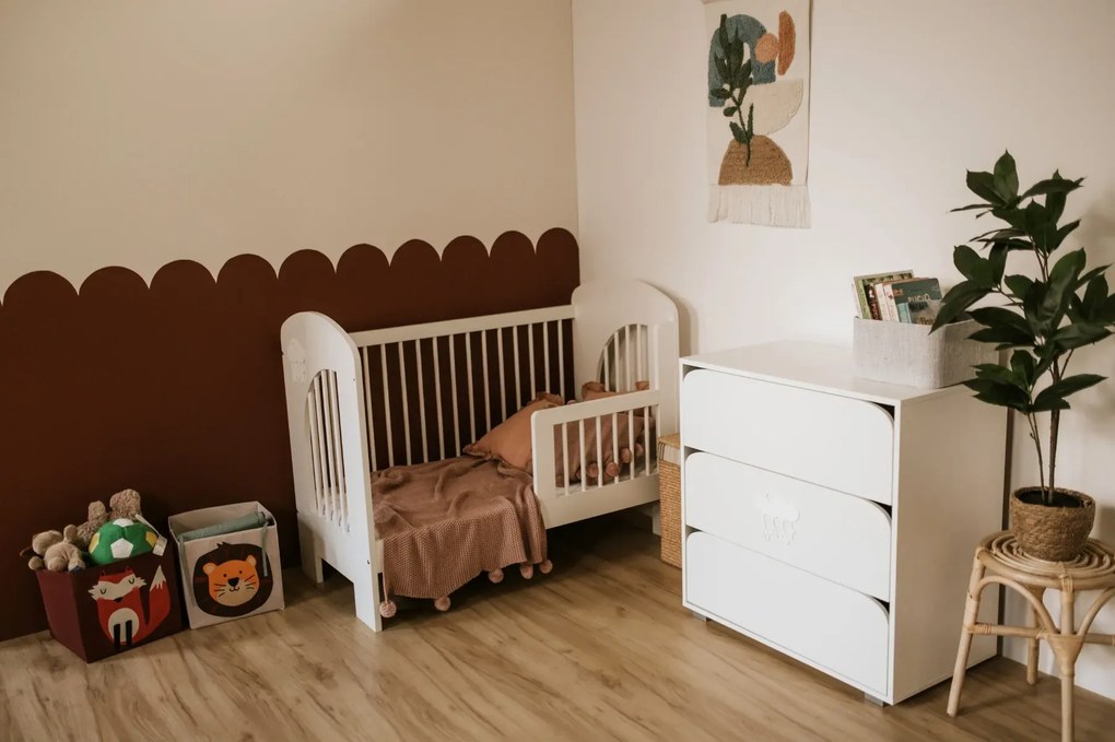 Komoda dla dzieci MAJA 2 80cm biała z przewijakiem LITTLE SKY