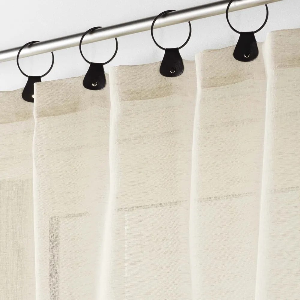 Beżowa firanka z woalu 140x240 cm Linka – douceur d'intérieur