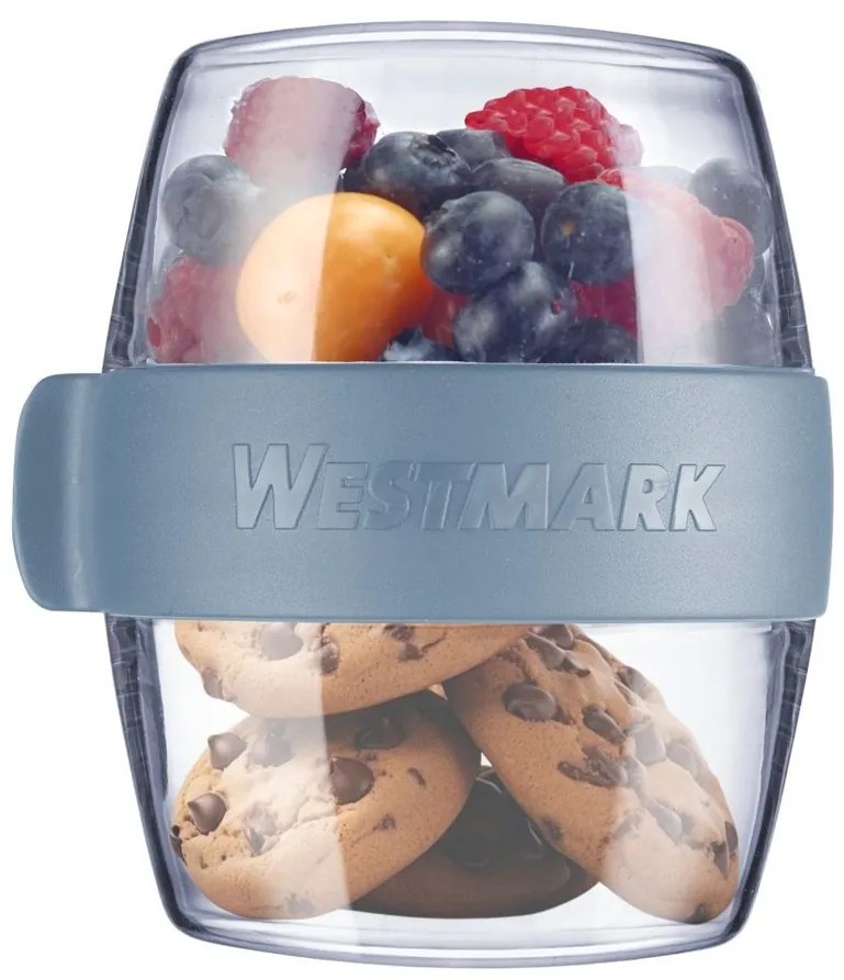 Westmark Dwuczęściowy pojemnik na przekąski MINI, 400 ml, niebieski