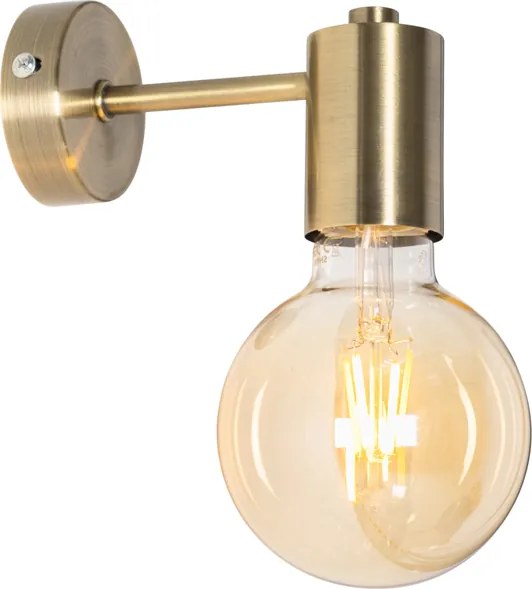 Industrialna lampa ścienna brązowa - Facil