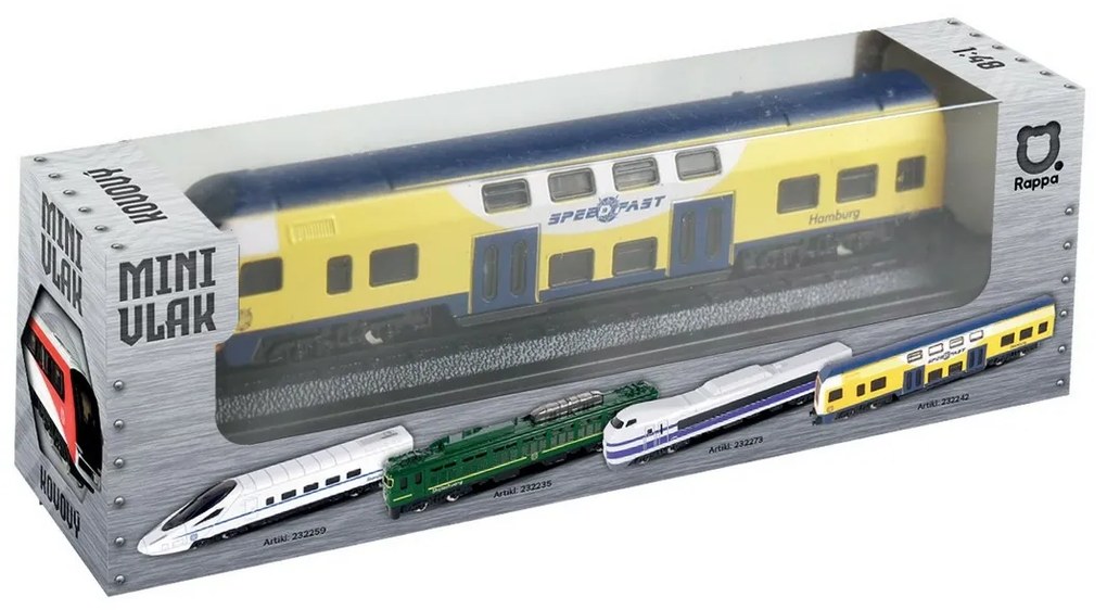 Rappa Metalowy mini pociąg regionalny, 16 cm