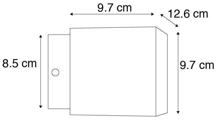Designerska lampa ścienna czarna/złota z LED - Caja Nowoczesny Oswietlenie wewnetrzne