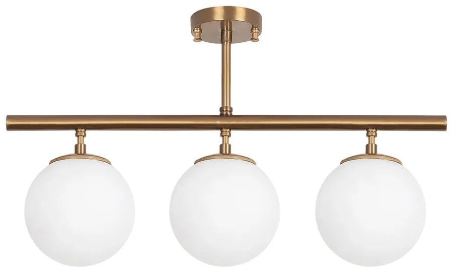 Lampa sufitowa w kolorze brązu ze szklanym kloszem ø 15 cm Atmaca – Opviq lights