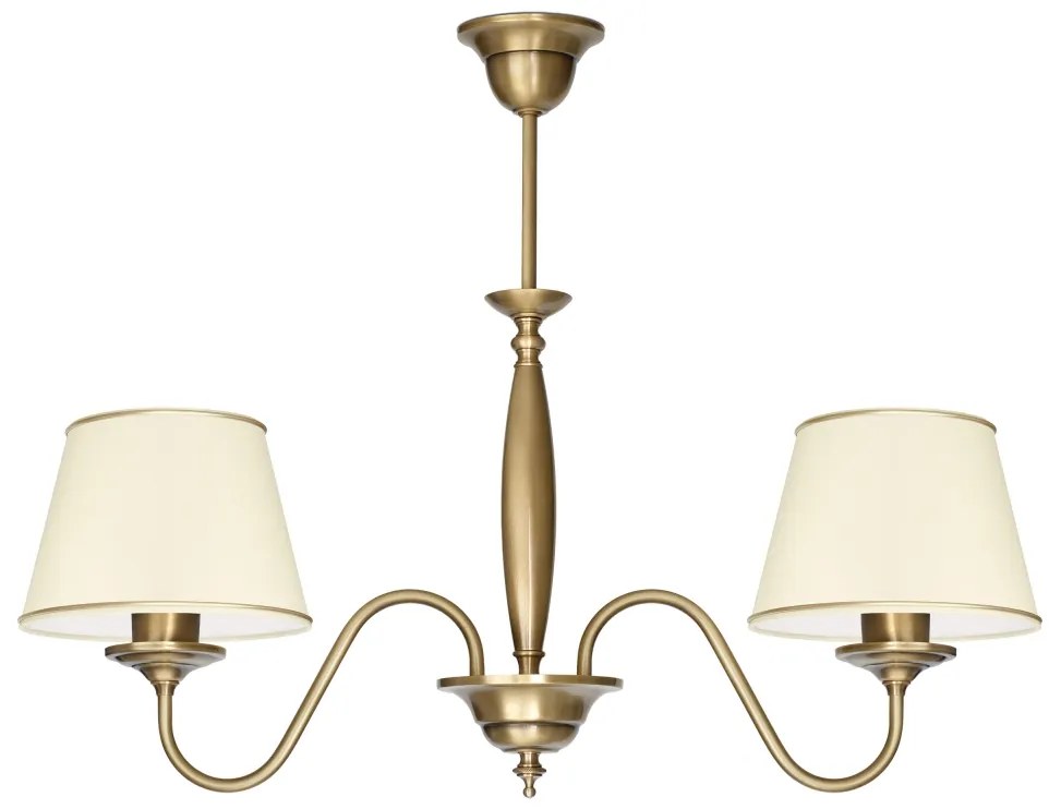 Mosiężny żyrandol z abażurami F-S2