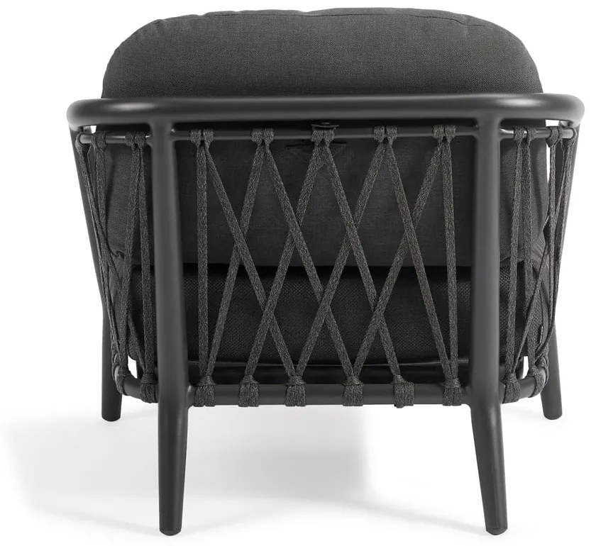Ciemnoszary metalowy fotel ogrodowy Diamond – Diphano