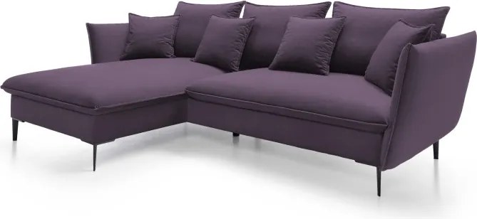 Narożnik GLOSS Lewostronny z funkcją spania, zestaw z poduszkami wolnostojący tkanina RIVIERA 76 Miętowy WERSAL