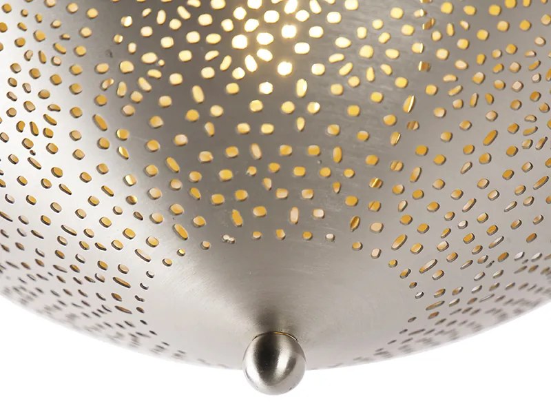 Orientalna lampa sufitowa stalowa - SinbadKolonialny Oswietlenie wewnetrzne