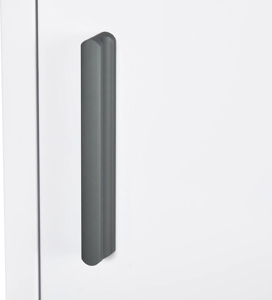 kleankin Szafka medyczna z 3 półkami Praktyczna apteczka do przechowywania 30x12x60cm Biała | Aosom PL