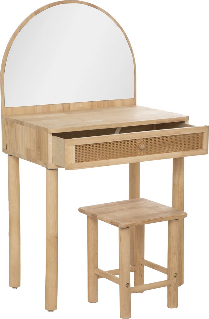 Toaletka dla dziewczynki CAMPAGNE z lusterkiem i taboretem
