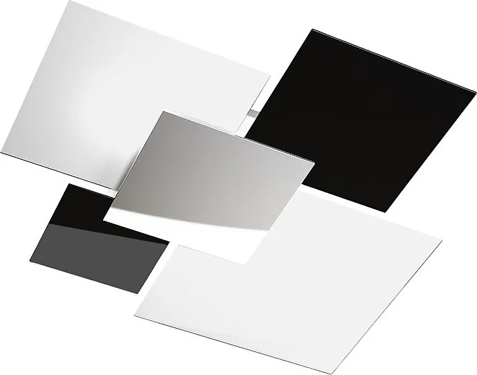 Nowoczesna lampa sufitowa 1088/90-NE Czarno-białe szkło 4xE27
