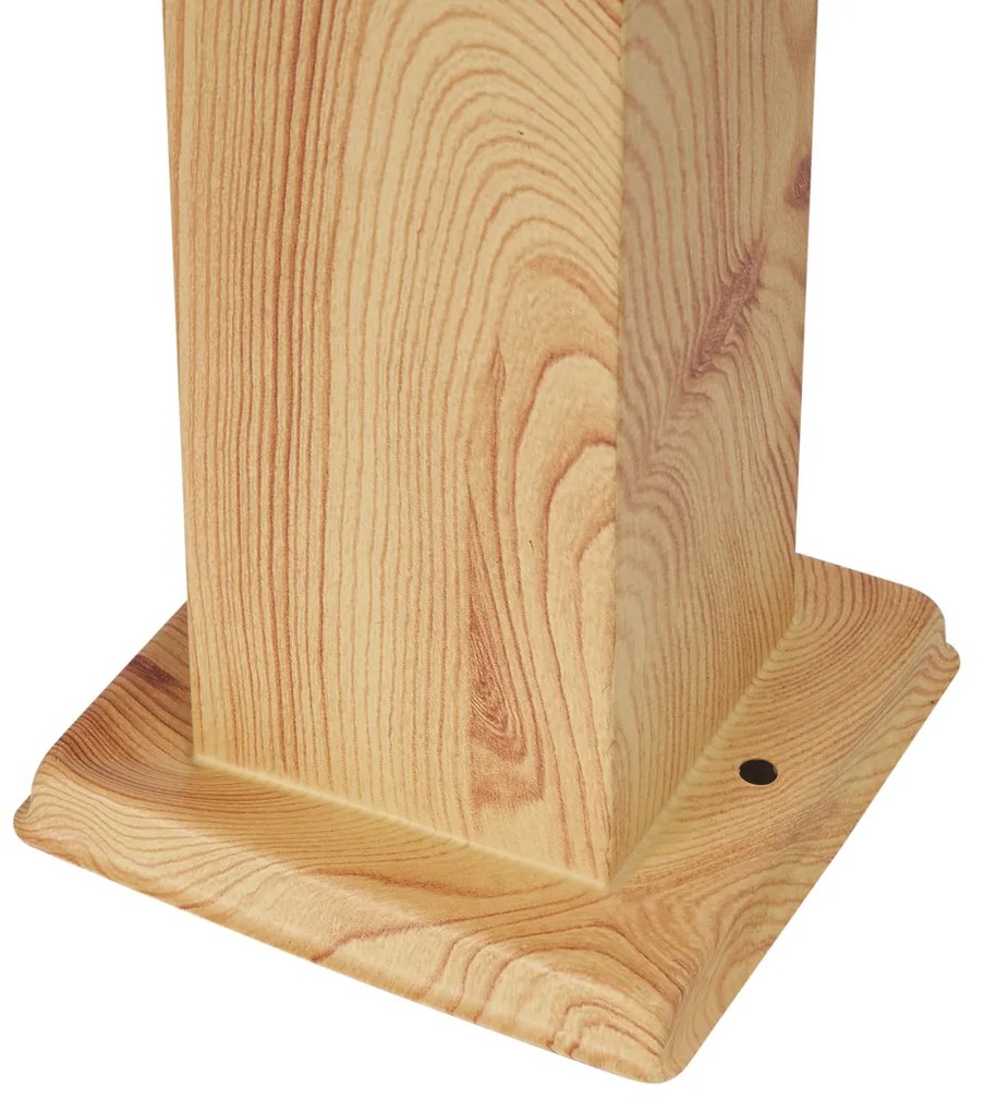 Zewnetrzna Nowoczesna lampa podłogowa zewnętrzna stalowa z nadrukiem drewna 45 cm IP44 - Malois Nowoczesny Oswietlenie zewnetrzne