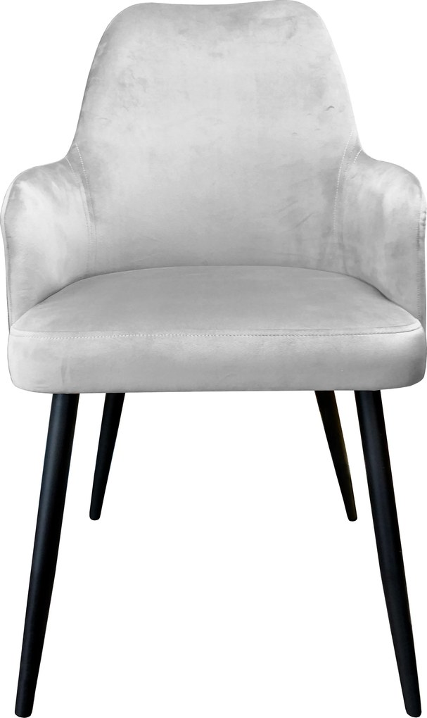 Krzesło WESTA tkanina Welur noga metalowa elegancki styl loftowy : Kolor nogi - Czarna stożek, Kolor tkaniny - VELVET - MG39, Typ siedziska - Siedzisko obrotowe 360°