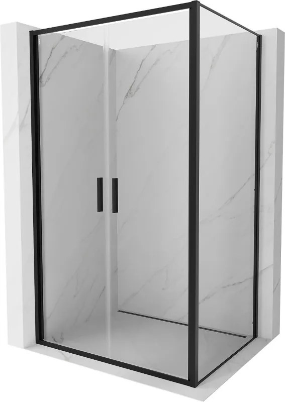 Mexen Exo-B Duo kabina prysznicowa uchylna 100 x 80 cm, transparent, czarna - 814-100-080-70-00