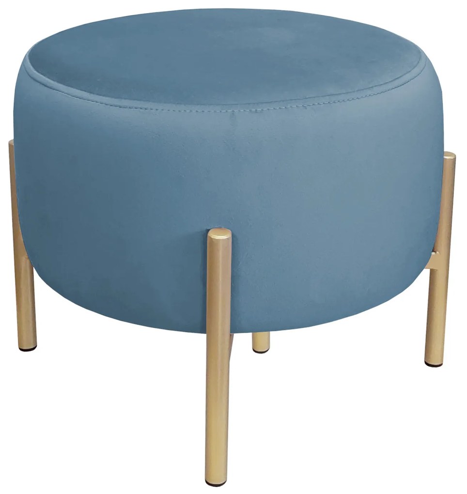 Pufa OLA LOFT ławka podnóżek metal złota MG33