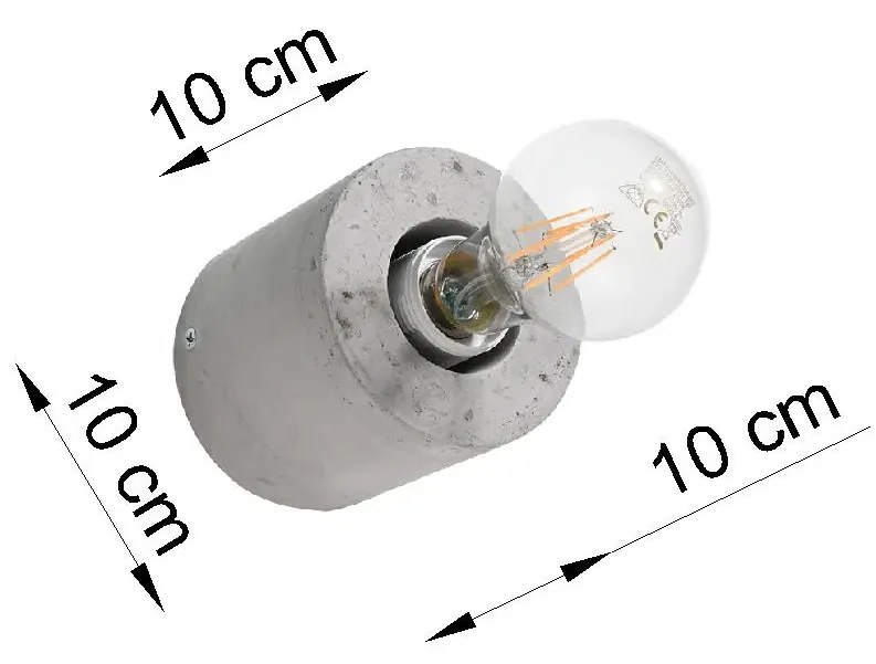 Loftowy kinkiet z betonu - EX646 W5-P38