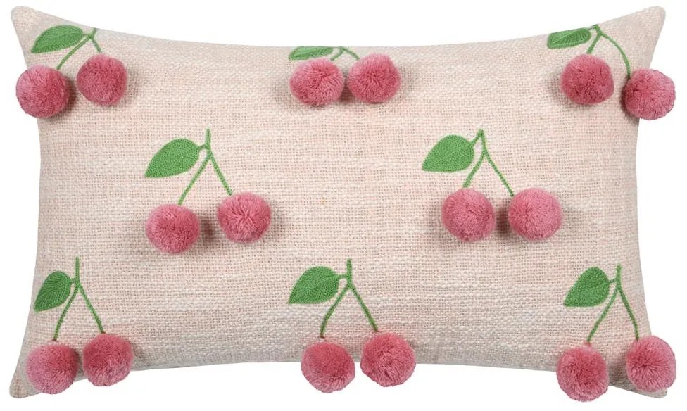 Poduszka ozdobna w wiśnie, CHERRIES, 30 x 50 cm
