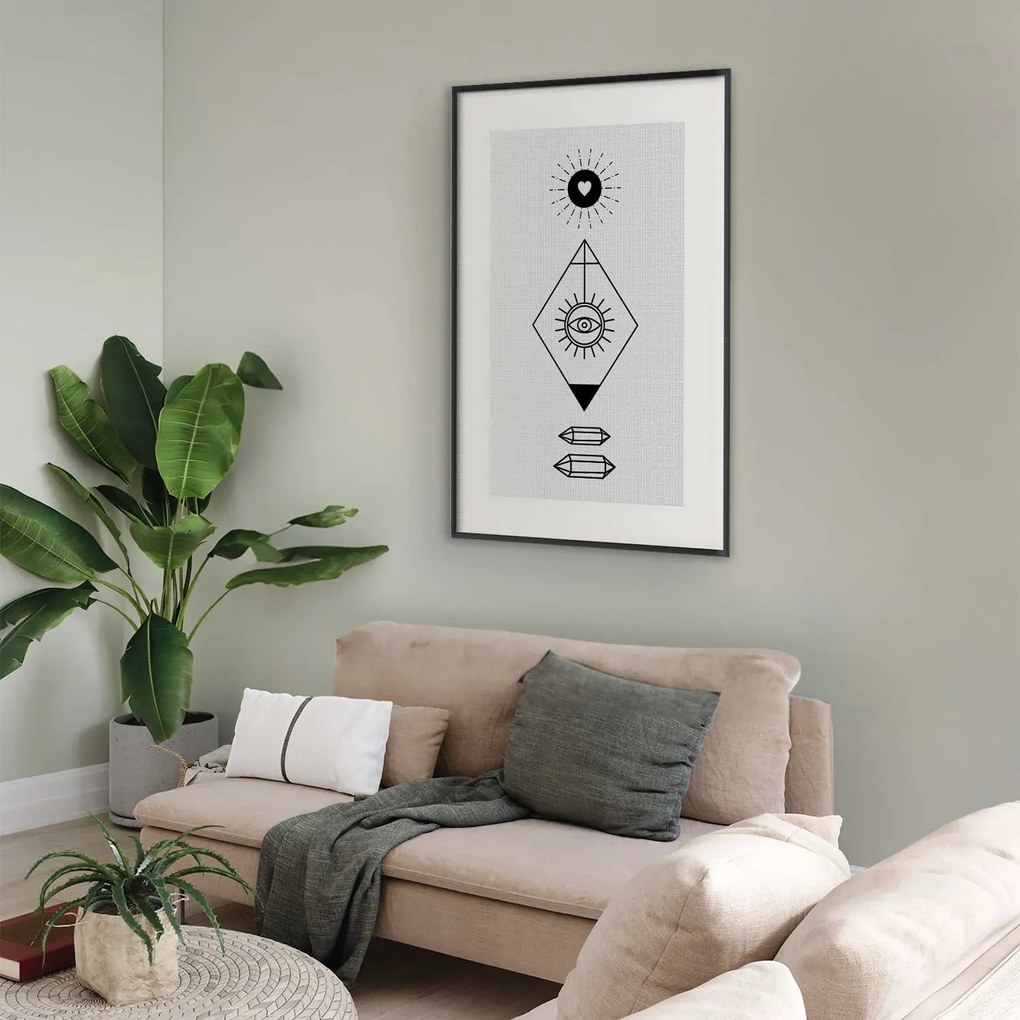 Plakat Symbole 60x90 cm z ramą czarną bez marginesu ARTGEIST B