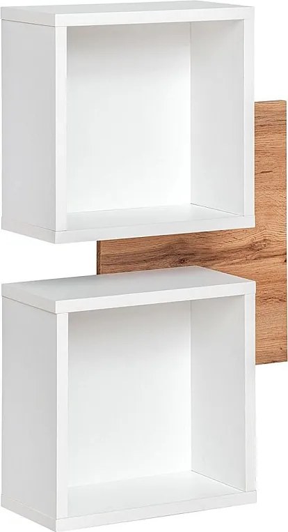 Półka EASY biała/dąb wotan