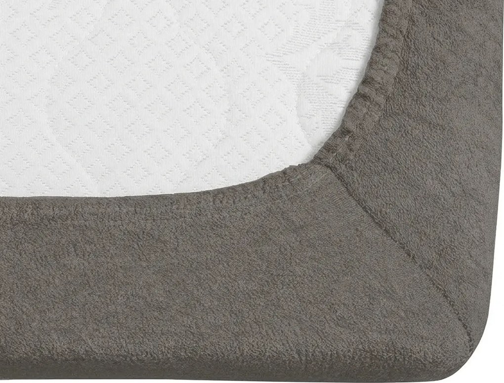 PrzytulneMieszkanie.pl Napínane prześcieradło z polaru MOLTON ciemnoszare 90 x 200 cm