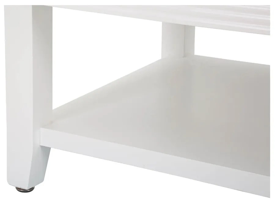 Biały stolik z litego drewna jodłowego 60x90 cm Shine – Mauro Ferretti