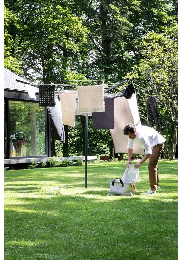 Antracytowa ogrodowa suszarka na pranie 50 m Topspinner – Brabantia